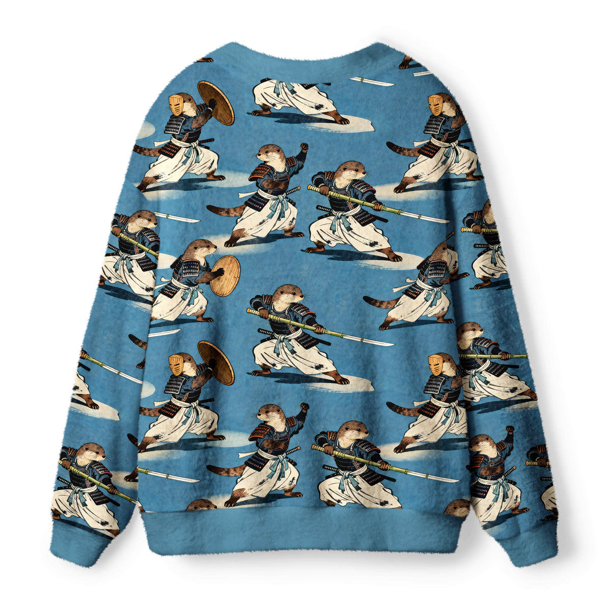 Kyoto-Lion Otter Samurai Ugly Cardigan Sweater