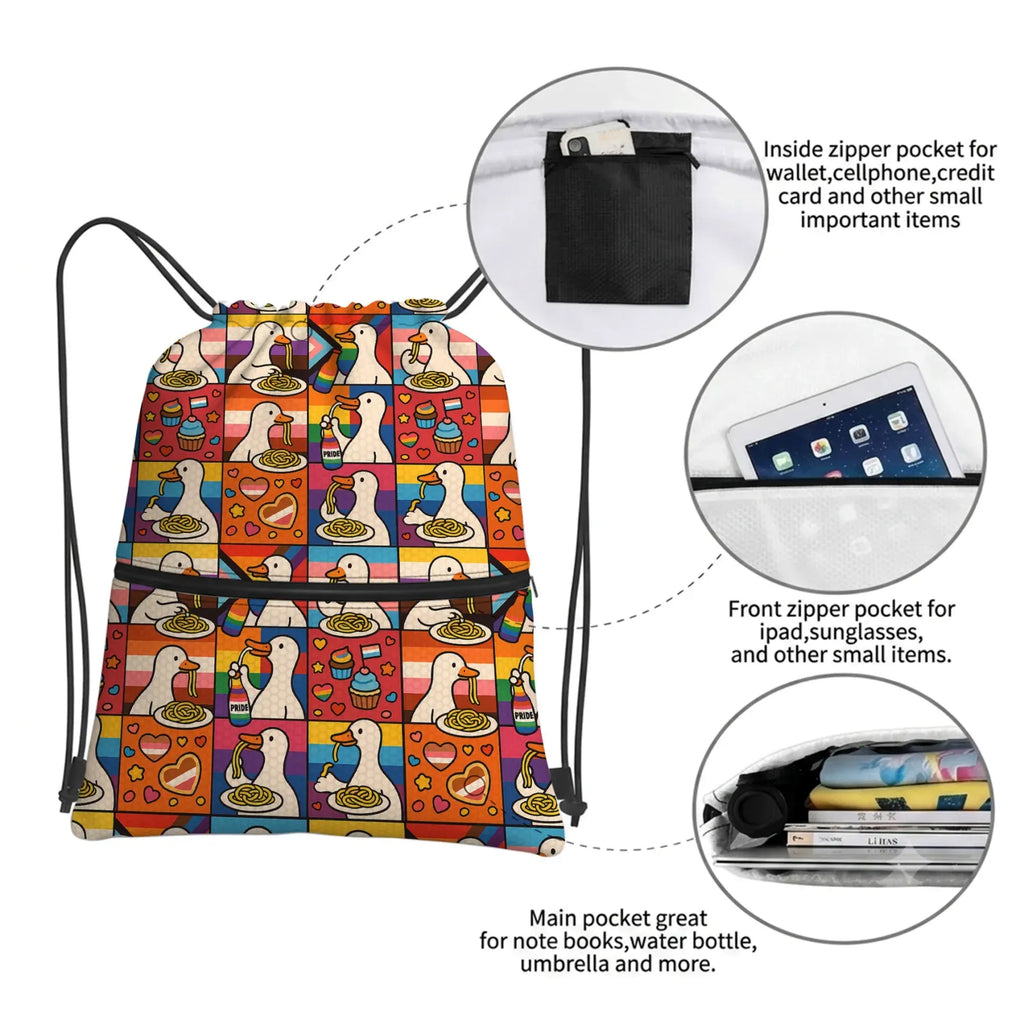 Water-resistant Drawstring Backpack for Travel