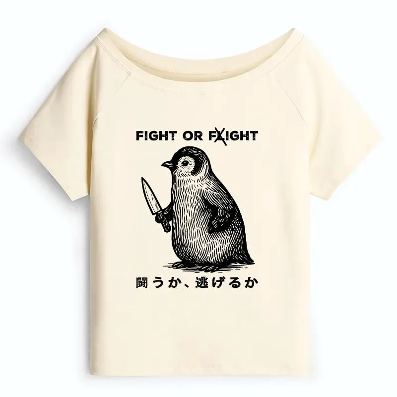 Kyoto-Lion Fight or Flight T-Shirt for Women