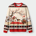 Kyoto-Lion Leisurely Cat Is Drinking Tea Christmas Ugly Sweatshirt
