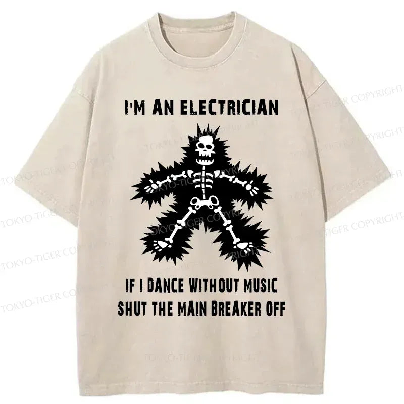 Kyoto-Lion Electric Dance Funny Washed T-Shirt