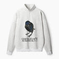 japanese woodblock print half zip sweatshirt