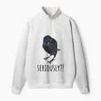japanese woodblock print half zip sweatshirt