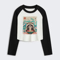 Funny raccoon crop t-shirt for summer vacation