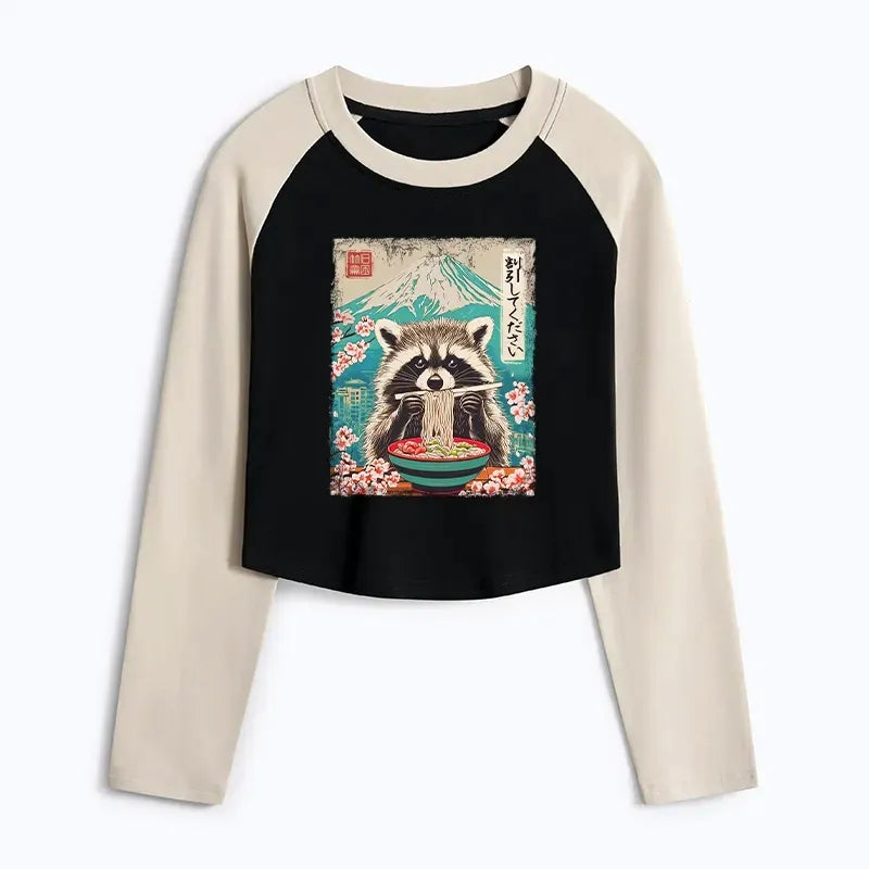 Best seller Japanese streetwear crop tee