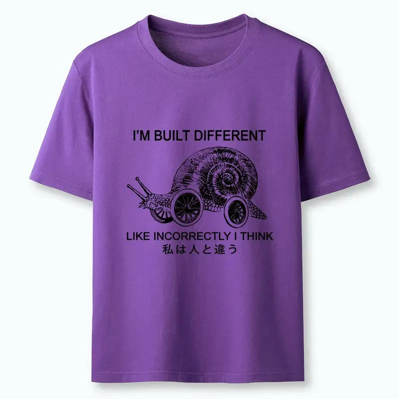 Kyoto-Lion Snail Built Different With Wheels Joke Classic T-Shirt
