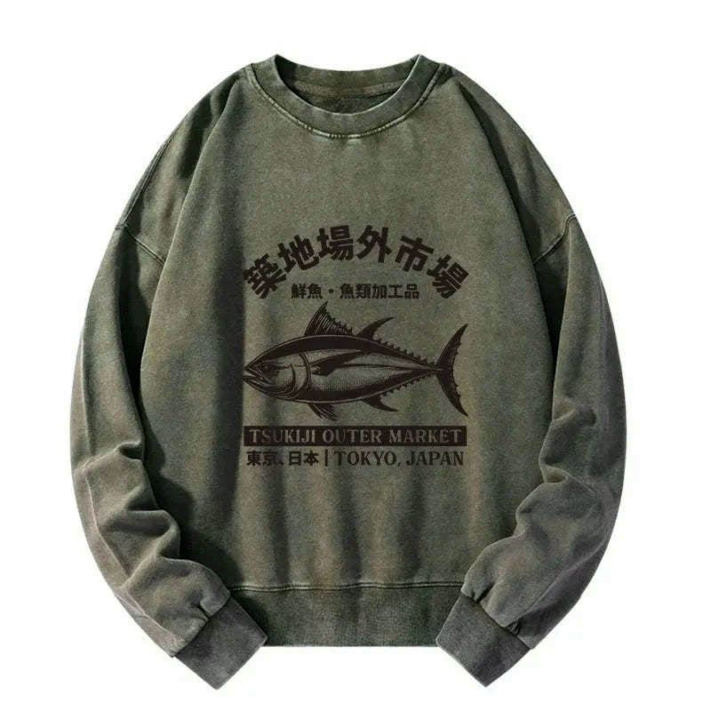 Tokyo Tsukiji Fish Market Sweatshirt Gift Idea