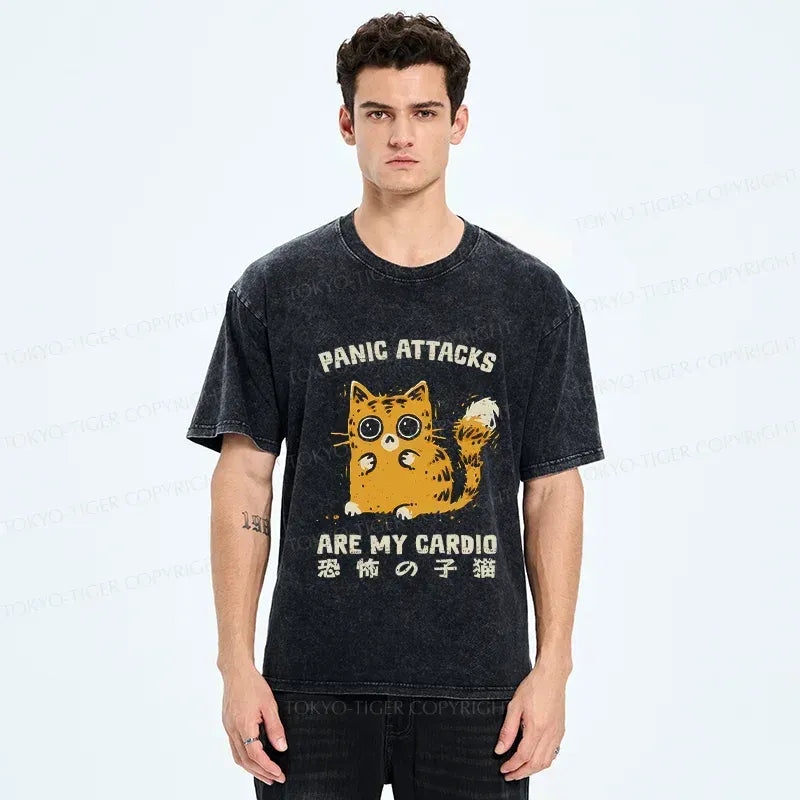Kyoto-Lion Frightened Kitten Washed T-Shirt