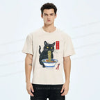 Washed Black Cat Tee