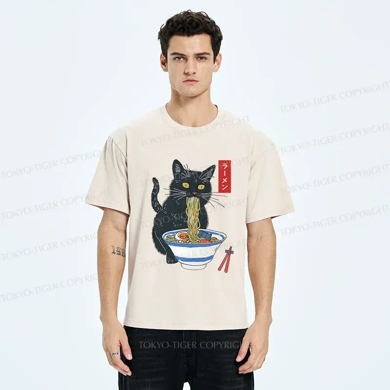 Washed Black Cat Tee