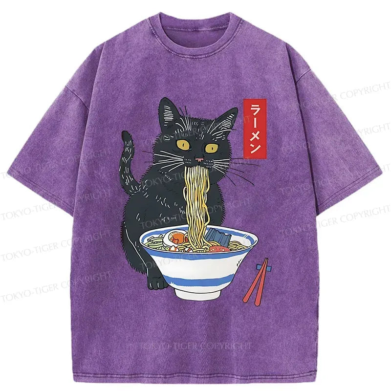 Washed Black Cat Tee