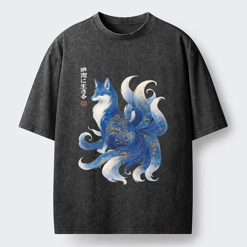 Serene Fox Japanese T-Shirt for Everyday Wear