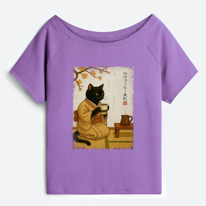 Cute Cat Heart Coffee Tee Gift Idea