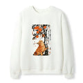 Japanese Vintage Orange Cat Sweatshirt for Daily Wear