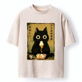 Black Cat Loves Ice Cream T-Shirt
