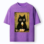 Black Cat Loves Ice Cream T-Shirt