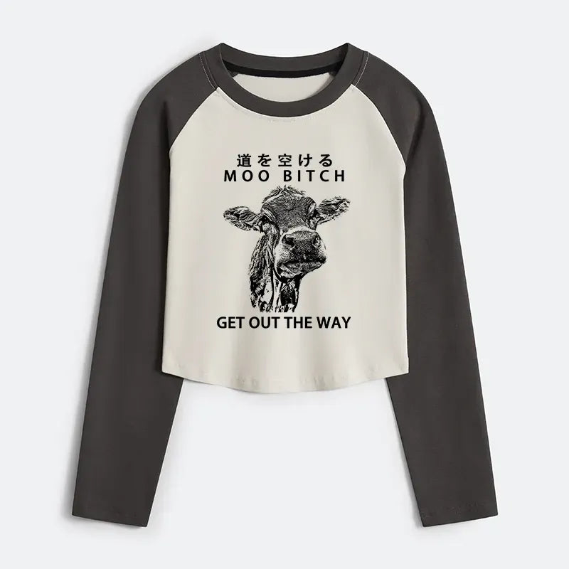 Funny Cow Japanese Vintage T-Shirt for Women