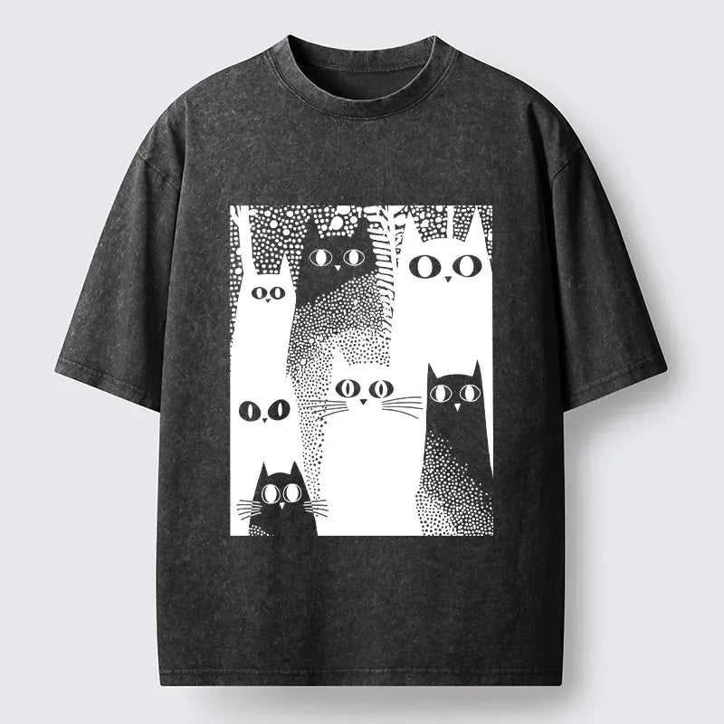 Retro Japanese Cat T-Shirt on Sale