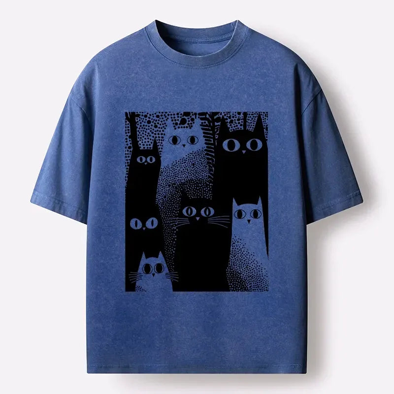 Retro Japanese Cat T-Shirt on Sale