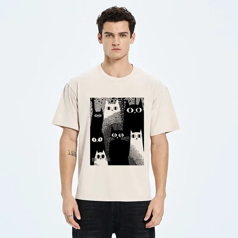 Retro Japanese Cat T-Shirt on Sale