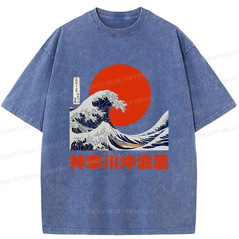 Ukiyo-e Wave T-Shirt for Summer Vacation