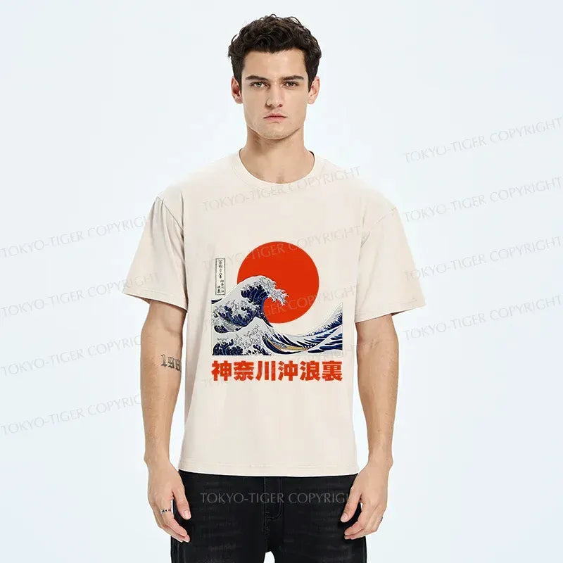 Ukiyo-e Wave T-Shirt for Summer Vacation