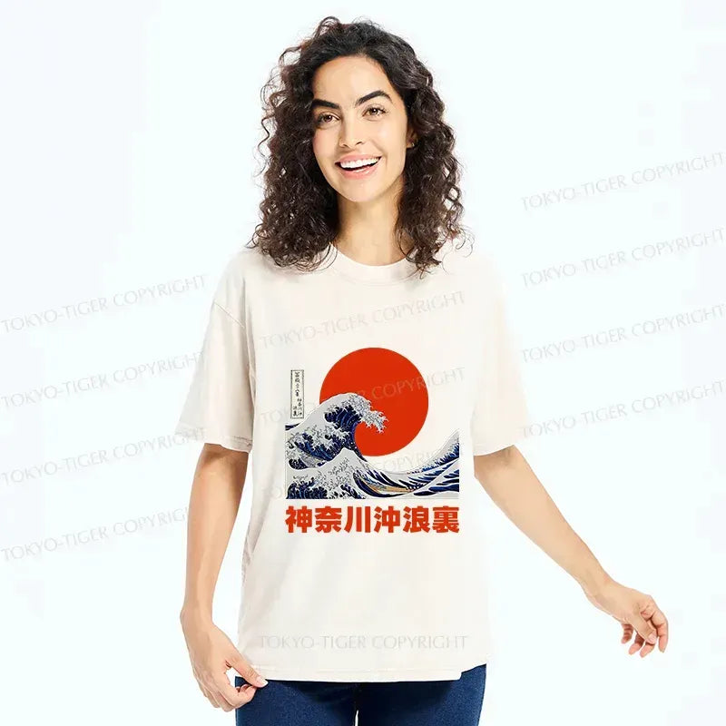 Ukiyo-e Wave T-Shirt for Summer Vacation
