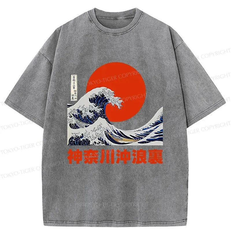 Ukiyo-e Wave T-Shirt for Summer Vacation