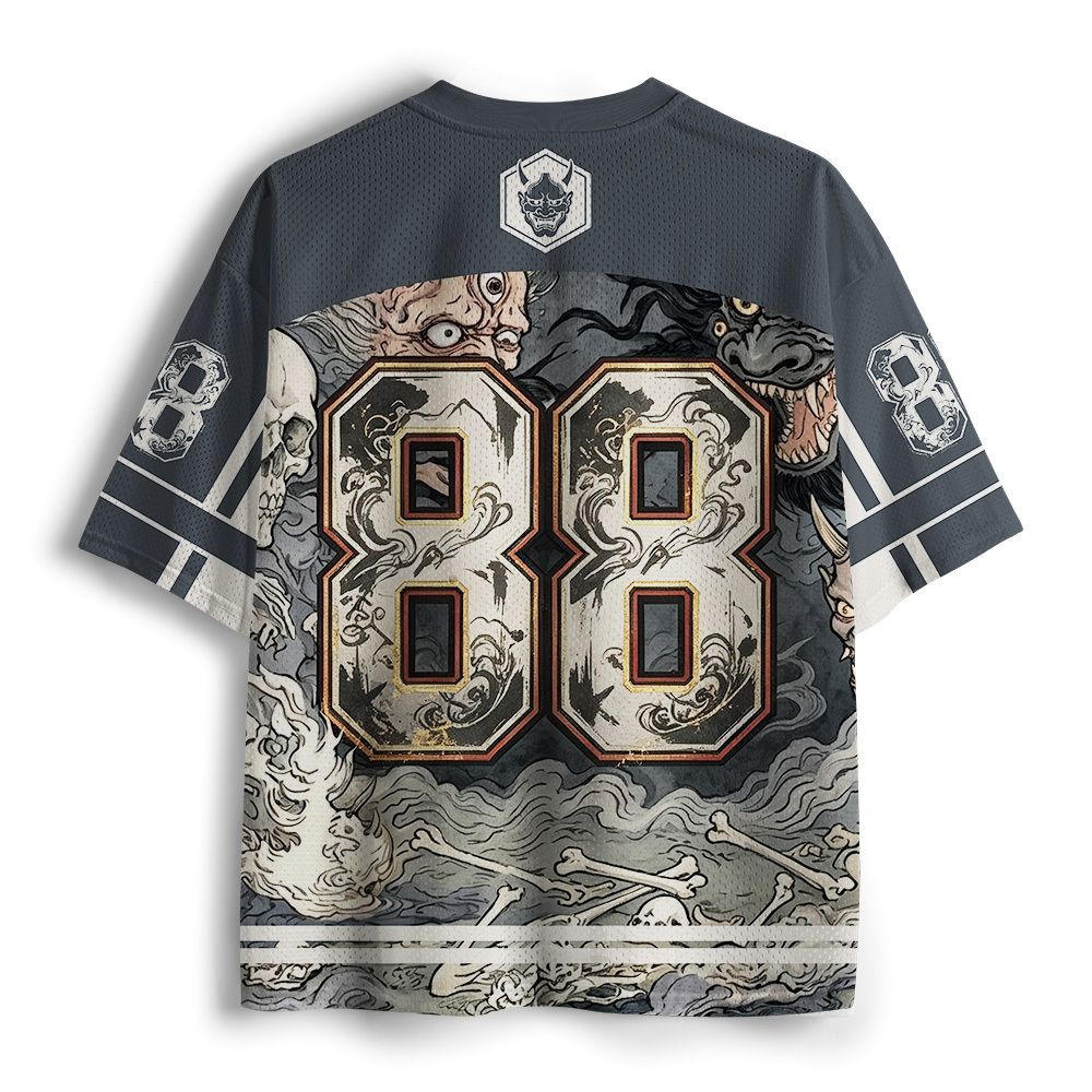 Kyoto lion cat mesh jersey streetwear