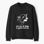 Kyoto-Lion Sad Dog Funny Washed Terry Sweatshirt