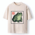 Kyoto-Lion Zen Frog Washed T-Shirt