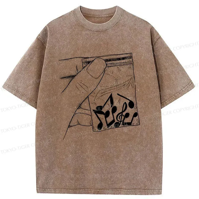 Kyoto-Lion Music Addiction Washed T-Shirt