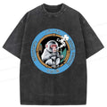 Kyoto-Lion Funny Japanese Monkey Washed T-Shirt