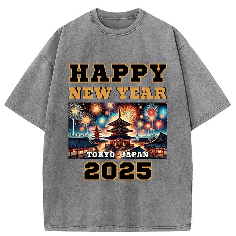 Happy new year 2025 japanese culture tee
