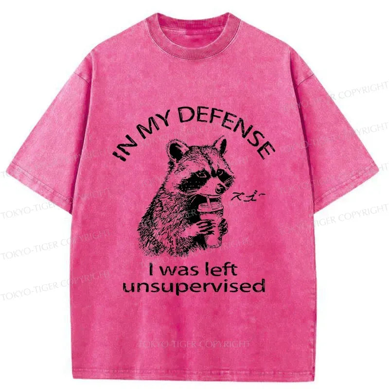 Kyoto-Lion Left Unsupervised Raccoon Washed T-Shirt