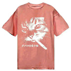 Vintage Cat Smoking T-Shirt for Streetwear