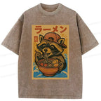 Japanese Vintage Washed Tee for Daily Wear