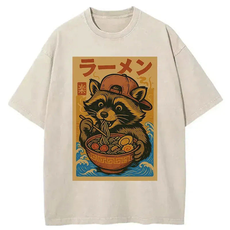 Japanese Vintage Washed Tee for Daily Wear