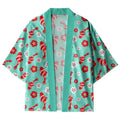 Kyoto-Lion Sakura And Fish Kimono Cardigan
