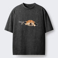 Zipper Washed Unisex Tee for Daily Wear