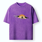 Zipper Washed Unisex Tee for Daily Wear