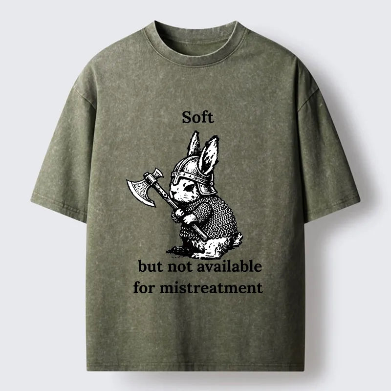 Kyoto-Lion Warrior Bunny Graphic Washed T-Shirt