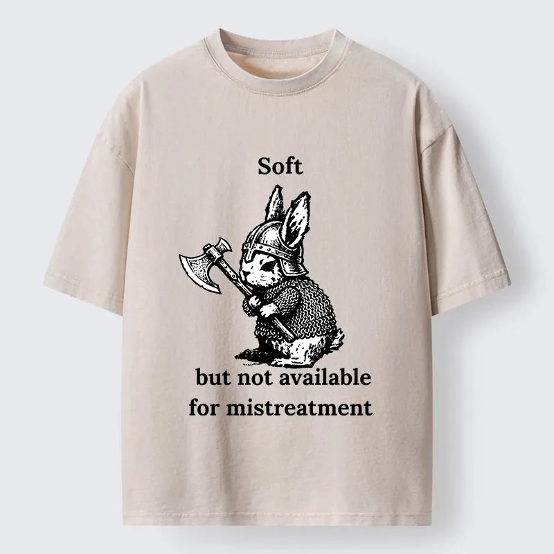 Kyoto-Lion Warrior Bunny Graphic Washed T-Shirt