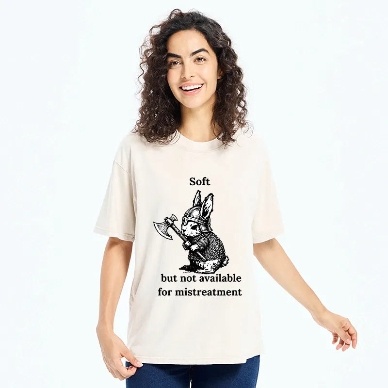 Kyoto-Lion Warrior Bunny Graphic Washed T-Shirt