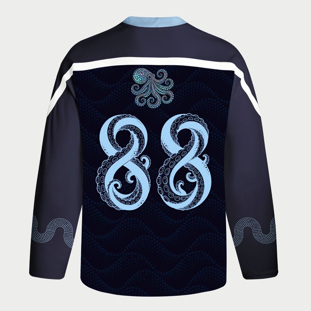 Kyoto-Lion Tribal Octopus Long-Sleeve Hockey Jersey