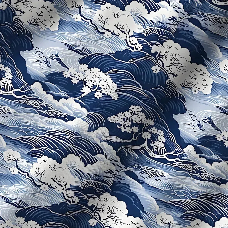 Vintage Japan Scenery Shirt for Vacation