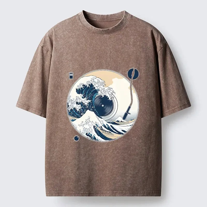 Japanese Ukiyo-e Wave T-Shirt for Summer