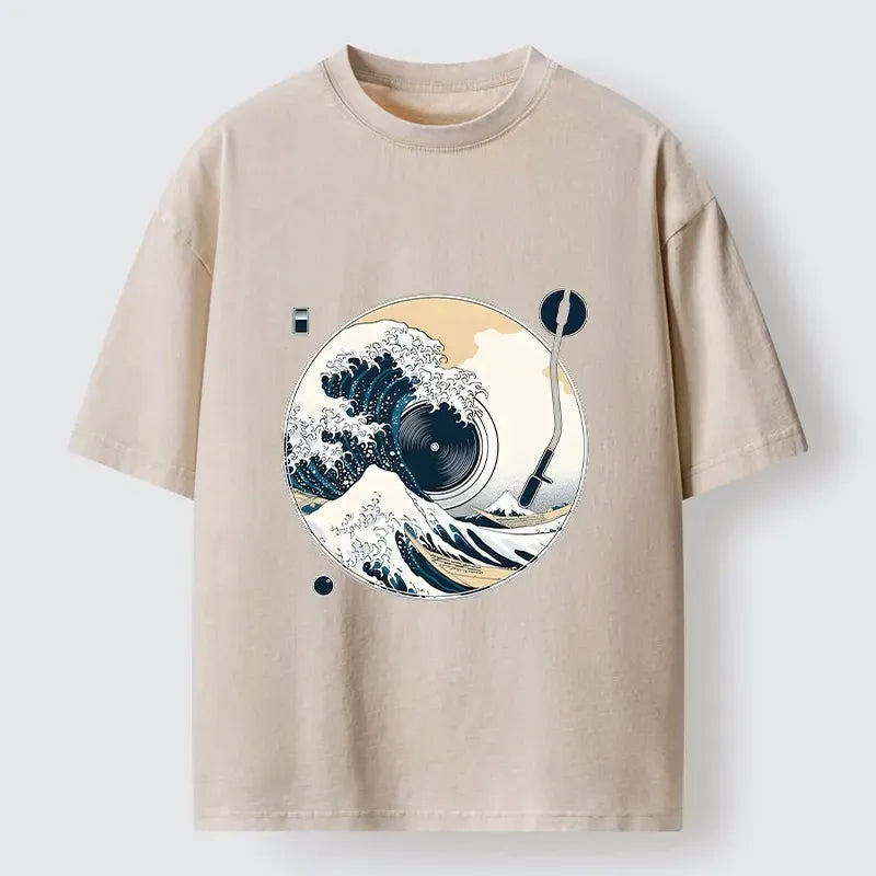 Japanese Ukiyo-e Wave T-Shirt for Summer