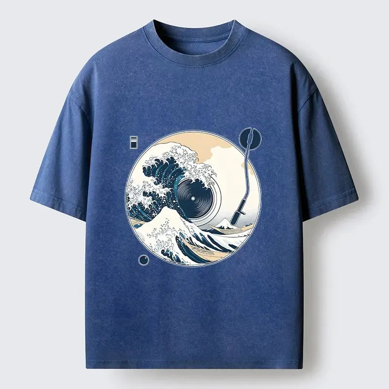 Japanese Ukiyo-e Wave T-Shirt for Summer