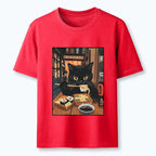 Kyoto-Lion Black Cat Eating At Sushi Restaurant Classic T-Shirt